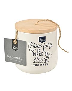 Burgon & Ball Twine Dispenser with 120m of Jute Twine - Stone